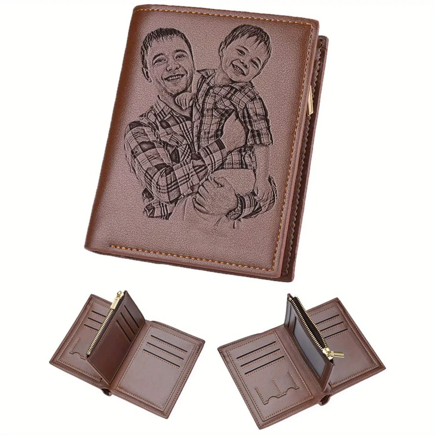 Photographic Memory - Carteira fotográfica masculina gravada personalizada |